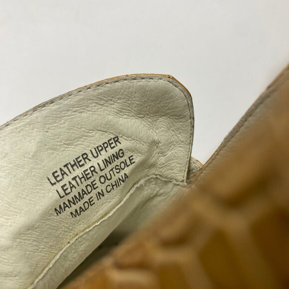 INTENTIONALLY BLANK Toronto Croc Embossed Loafer In Tan Size 6 - Picture 6 of 7